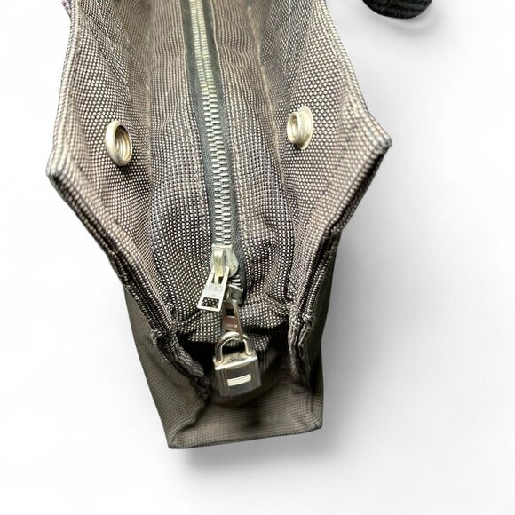 HERMES Canvas Herline PM Tote Grey - w Silver Lock (no key) - Picture 8 of 15